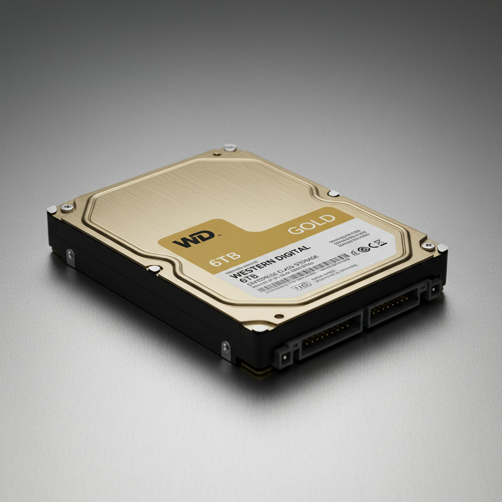 Close-up of enterprise SSD storage drive with metallic casing and circuit board